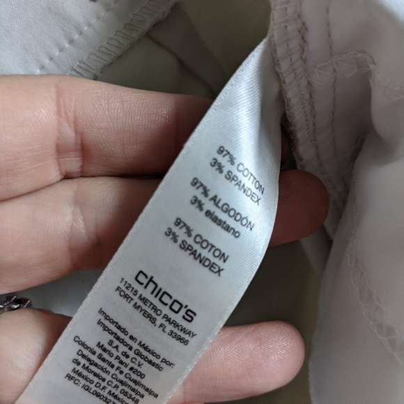 CHICO'S Fabulously Slimming Crop Khakis 1 Pants - Picture 9 of 13